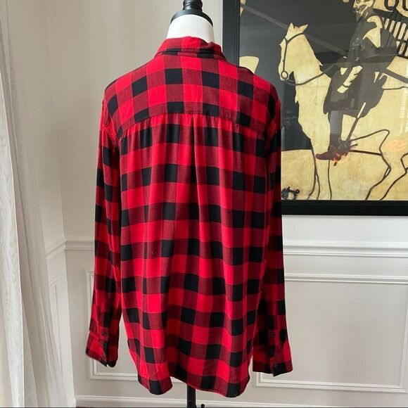 Levi’s Buffalo Check Button Up Lumberjack Red BlackShirt L - Picture 3 of 7